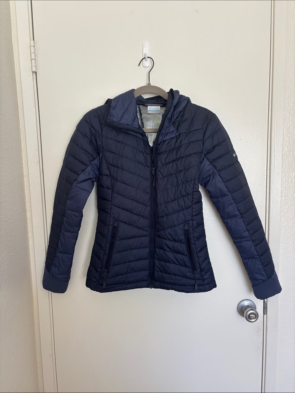 Columbia Quilted Puffer Hooded Jacket - Navy